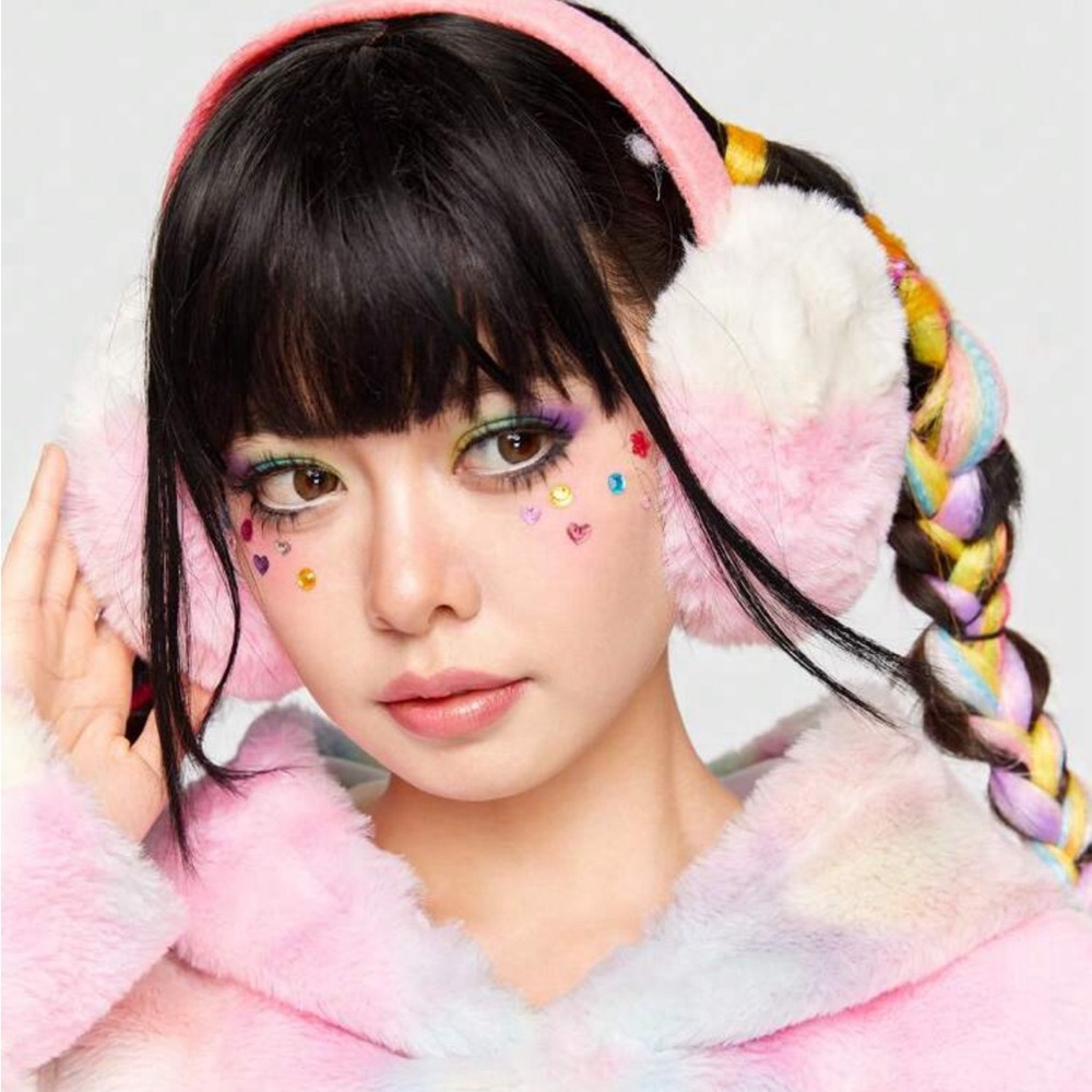 Pink & White Fleece Earmuffs